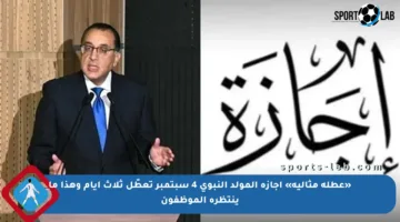 «عطلة مثالية» إجازة المولد النبوي 4 سبتمبر تعطّل ثلاث أيام وهذا ما ينتظره الموظفون